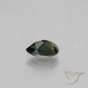 Rupine des grains Brun verdâtre naturelle En forme de poire, 1.65 ct, VVS