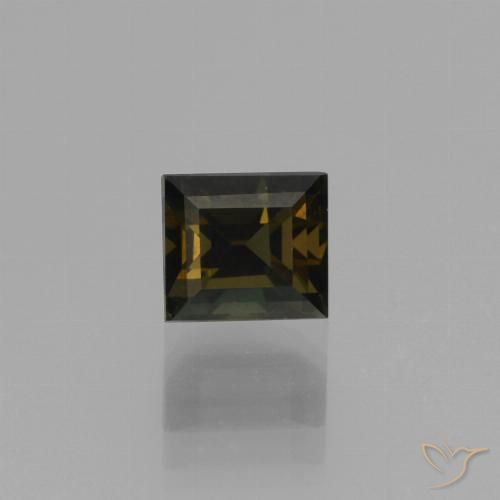 1.09ct Naturel Brun chocolat Rupine des grains, Baquette, VVS