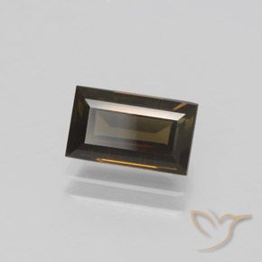 Rupine des grains Marron foncé naturelle Baquette, 1.59 ct, VVS-VS