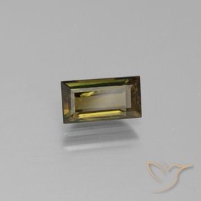 Rupine des grains Brun verdâtre naturelle Baquette, 1.03 ct, VS-SI