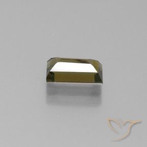Rupine des grains Brun verdâtre naturelle Baquette, 1.03 ct, VS-SI