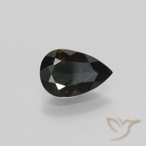 Rupine des grains Brun verdâtre naturelle En forme de poire, 1.14 ct, VVS
