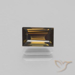 1.40ct Naturel Brun cannelle Rupine des grains, Baquette, VVS-VS
