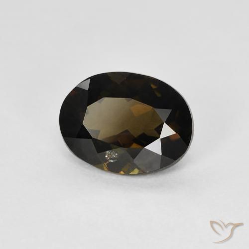 Rupine des grains Brun chocolat naturelle ovale, 1.70 ct, VS-SI