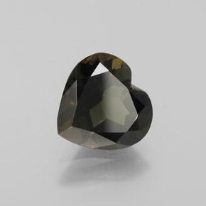 Rupine des grains Vert foncé naturelle Forme de coeur, 2.50 ct, VVS-VS