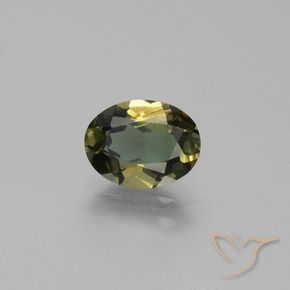 Rupine des grains Brun verdâtre naturelle ovale, 1.47 ct, VS