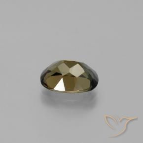 Rupine des grains Brun verdâtre naturelle Coussin, 1.78 ct, VS