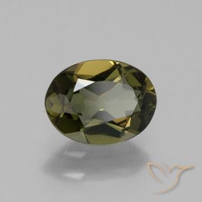 Rupine des grains Brun verdâtre naturelle ovale, 1.09 ct, VS