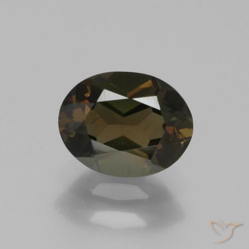 1.20ct Naturel Brun verdâtre Kornerupine, ovale, VVS-VS