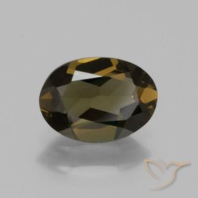 Rupine des grains Brun doré profond naturelle ovale, 1.21 ct, VVS