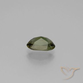 Rupine des grains Vert foncé naturelle ovale, 0.93 ct, VVS
