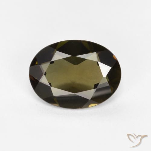 0.89ct Naturel Marron foncé Rupine des grains, ovale, VVS-VS
