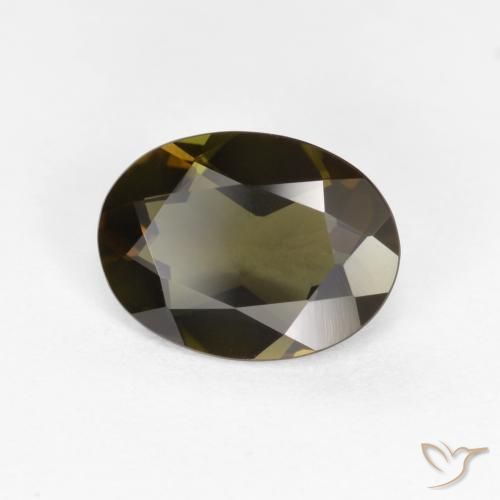 Rupine des grains Marron foncé naturelle ovale, 0.89 ct, VVS-VS