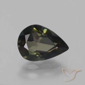 Rupine des grains Marron foncé naturelle En forme de poire, 1.57 ct, VVS