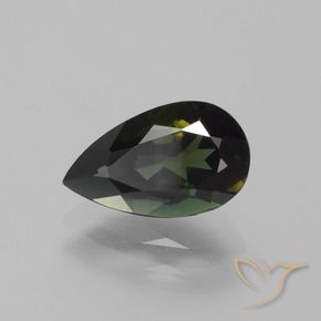 Rupine des grains Marron foncé naturelle En forme de poire, 1.63 ct, VVS