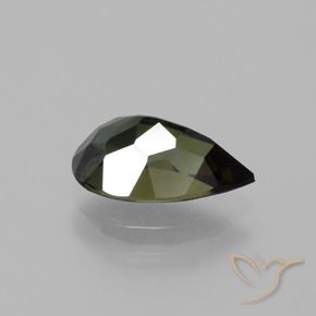 Rupine des grains Marron foncé naturelle En forme de poire, 1.63 ct, VVS