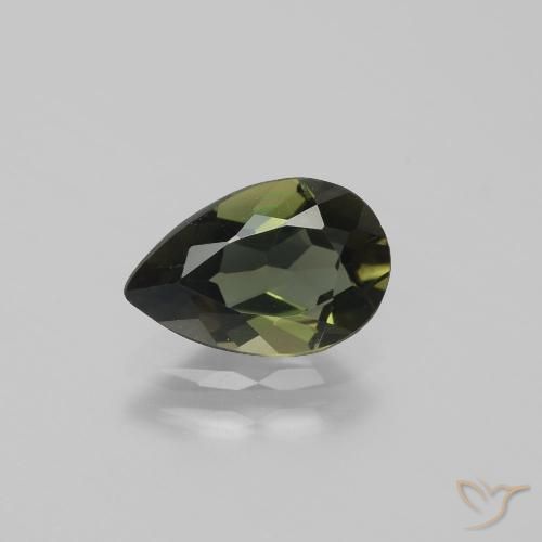 Kornerupine Marron foncé naturelle En forme de poire, 1.34 ct, VVS-VS