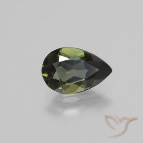 Kornerupine Marron foncé naturelle En forme de poire, 1.34 ct, VVS-VS