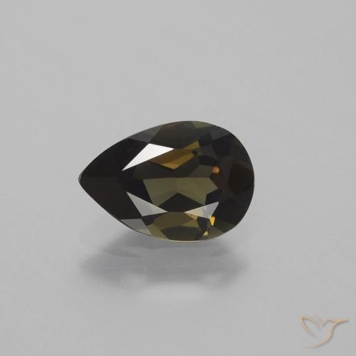 1.20ct Naturel Brun verdâtre Kornerupine, En forme de poire, VVS