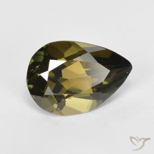 Rupine des grains Brun moyen naturelle En forme de poire, 1.09 ct, VVS