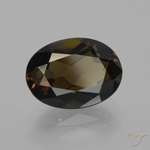 Rupine des grains Brun chocolat naturelle ovale, 2.75 ct, VVS
