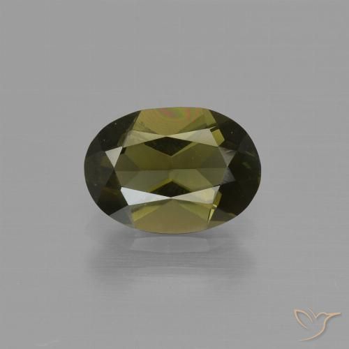 1.14ct Naturel Brun verdâtre Kornerupine, ovale, VVS-VS