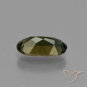 Rupine des grains Brun verdâtre naturelle ovale, 1.42 ct, VVS-VS