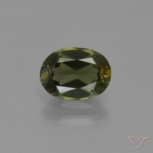 1.00ct Naturel Marron foncé Rupine des grains, ovale, VVS