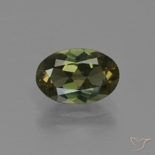 1.35ct Naturel Brun verdâtre Rupine des grains, ovale, VS