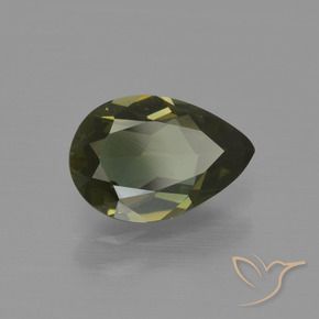 Rupine des grains Marron foncé naturelle En forme de poire, 1.41 ct, VVS
