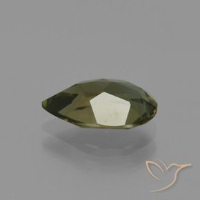 Rupine des grains Marron foncé naturelle En forme de poire, 1.41 ct, VVS
