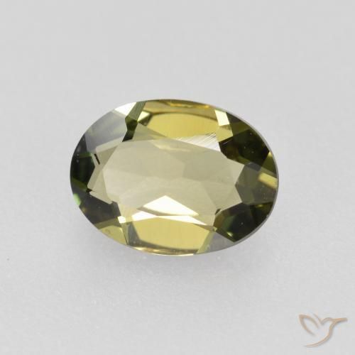 Rupine des grains Brun verdâtre naturelle ovale, 0.82 ct, VS