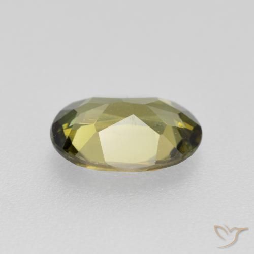 Rupine des grains Brun verdâtre naturelle ovale, 0.82 ct, VS