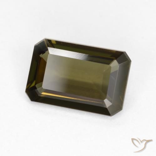 Rupine des grains Brun moyen naturelle Octogone / coupe Émeraude, 0.88 ct, VVS-VS