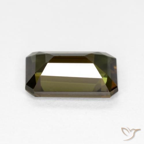 Rupine des grains Brun moyen naturelle Octogone / coupe Émeraude, 0.88 ct, VVS-VS
