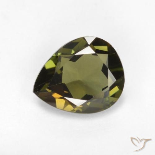 0.71ct Naturel Vert foncé Kornerupine, En forme de poire, VVS