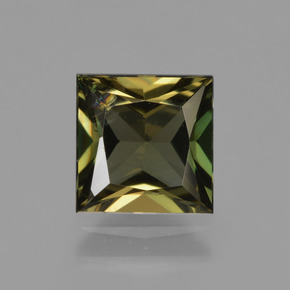 Kornerupine vert naturelle carré, 1,32 ct, VS-SI