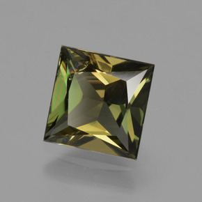 Kornerupine vert naturelle carré, 1,32 ct, VS-SI