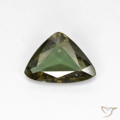 1.57ct Naturel Vert terreux profond Kornerupine, Trillion, VS-SI