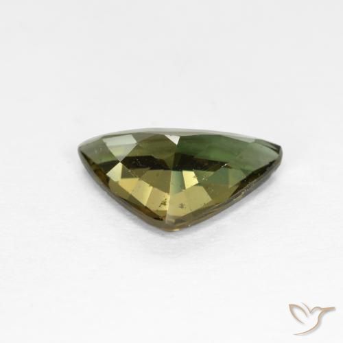 Rupine des grains Vert terreux profond naturelle Trillion, 1.57 ct, VS-SI