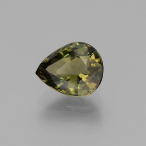 Kornerupine vert naturelle en forme de poire, 1,76 ct, VS