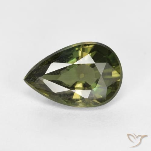 1.51ct Naturel Vert foncé Kornerupine, En forme de poire, VS