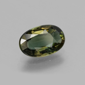 Kornerupine vert naturelle coupe ovale, 1,99 ct, VS-SI