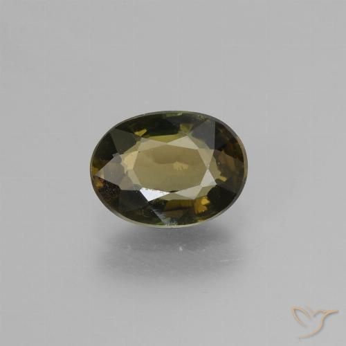 1.54ct Naturel Brun moyen Rupine des grains, ovale, VS