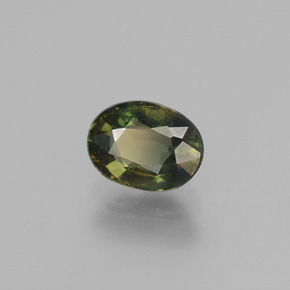Kornerupine vert naturelle coupe ovale, 1,25 ct, VS
