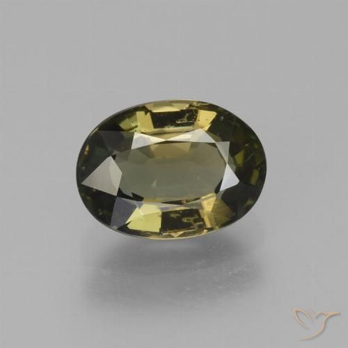 1.85ct Naturel Brun verdâtre Rupine des grains, ovale, VS