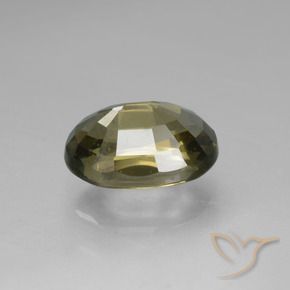 Rupine des grains Brun verdâtre naturelle ovale, 1.85 ct, VS