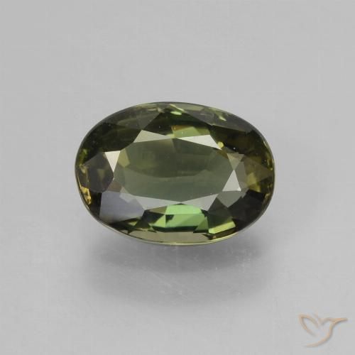 1.68ct Naturel Vert terreux profond Kornerupine, ovale, VVS-VS