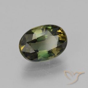 Rupine des grains Vert foncé naturelle ovale, 1.92 ct, VS