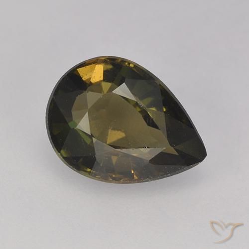 1.80ct Naturel Brun verdâtre Kornerupine, En forme de poire, VS
